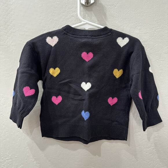 Baby Gap Black Rainbow Heart Sweater - Picture 5 of 5
